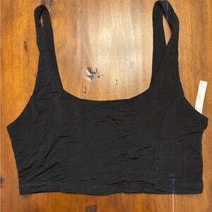Black Cropped silky FREE PEOPLE Tank Top